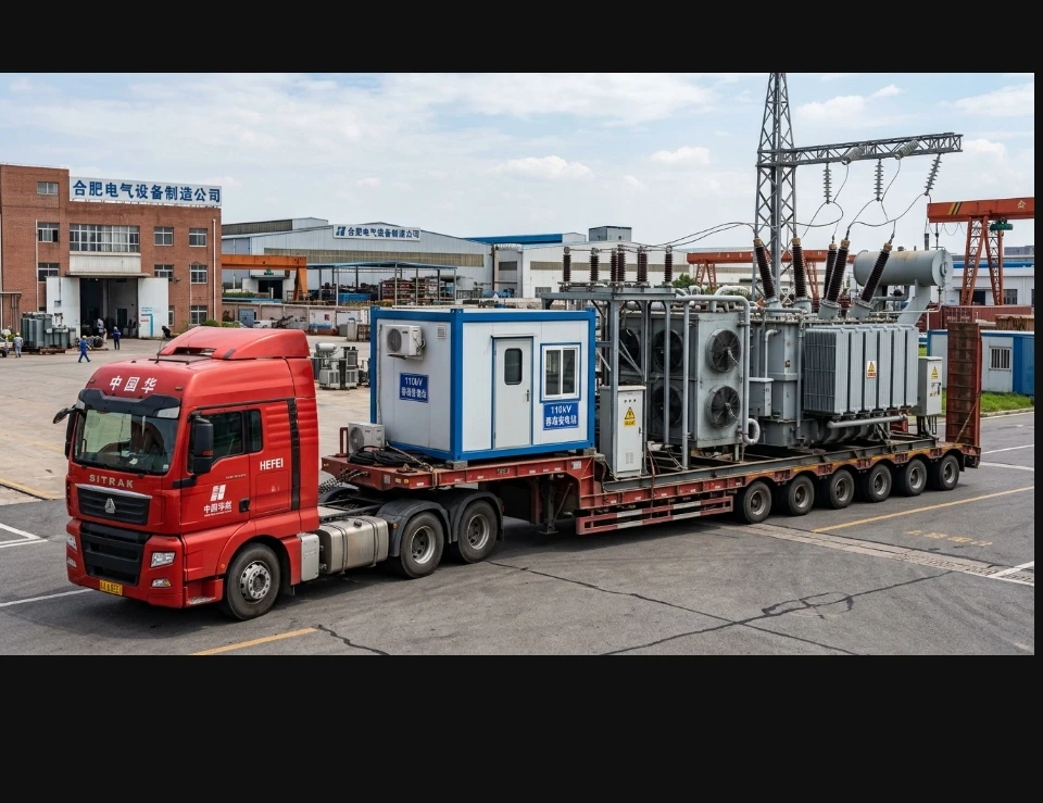 XinHuan 110kV Mobile Transformer Substation Semi-Trailer Mounted on Heavy Duty Sitrak Multi-Axle Chassis