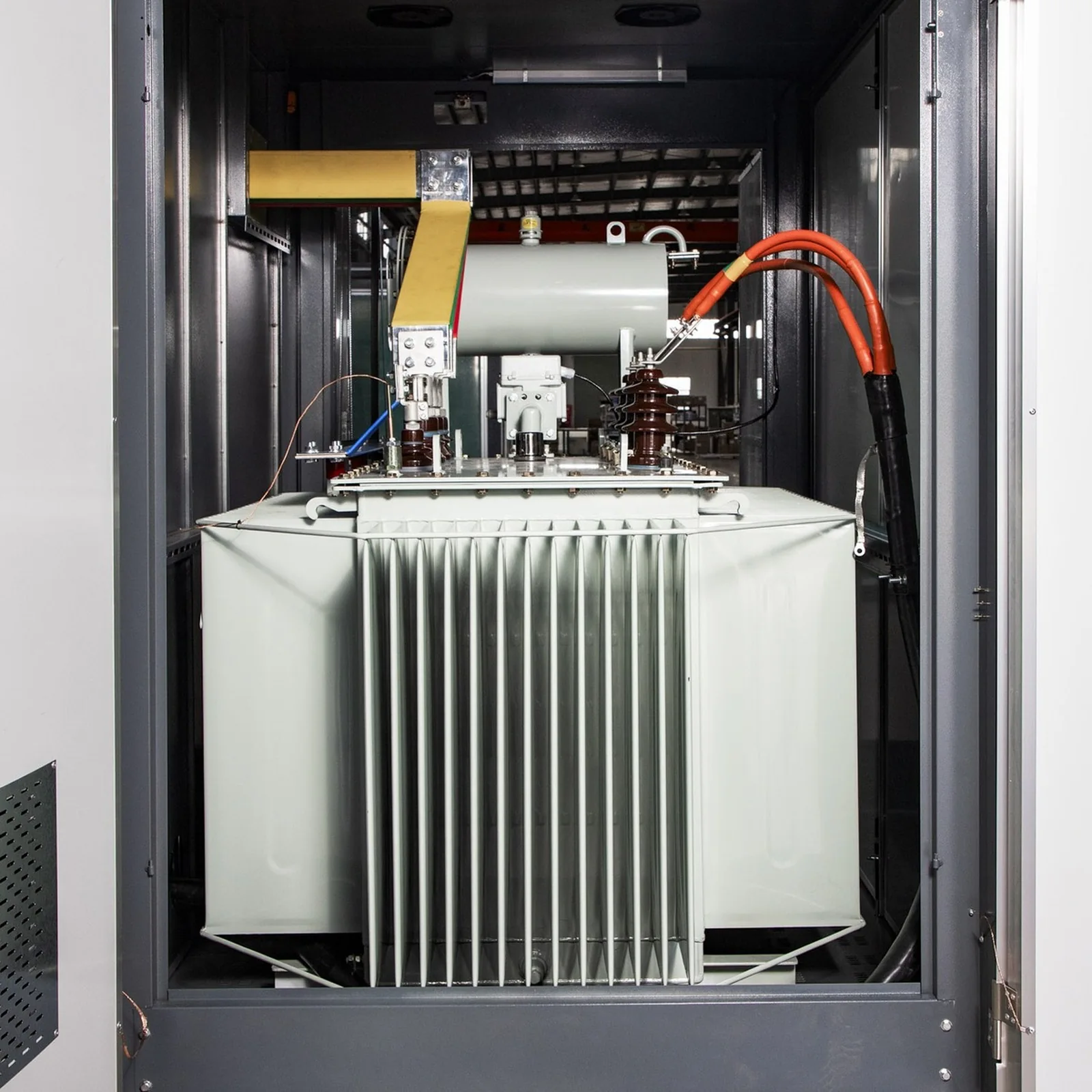 Prefabricated substation interior — european substation gallery transformer compartment 001